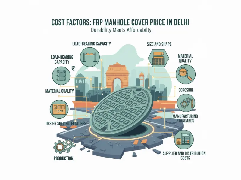 FRP manhole cover price in Delhi for industrial use