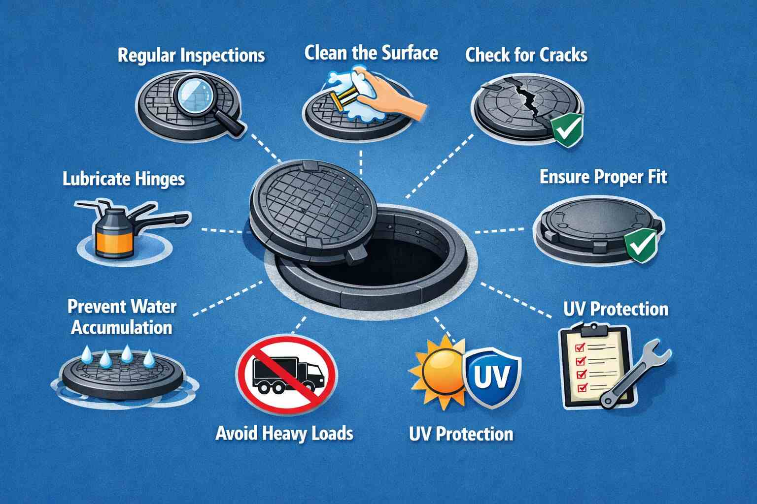 FRP manhole cover maintenance guide