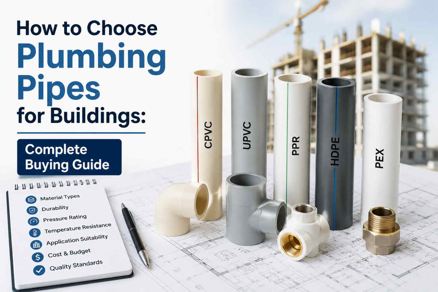 how to choose plumbing pipes for buildings