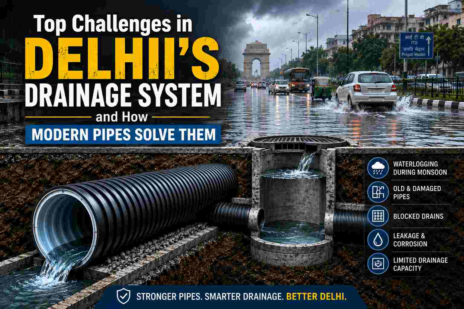 Delhi drainage system challenges solutions